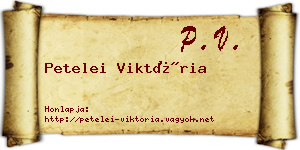 Petelei Viktória névjegykártya